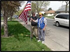 photo of American flags on an avenue
